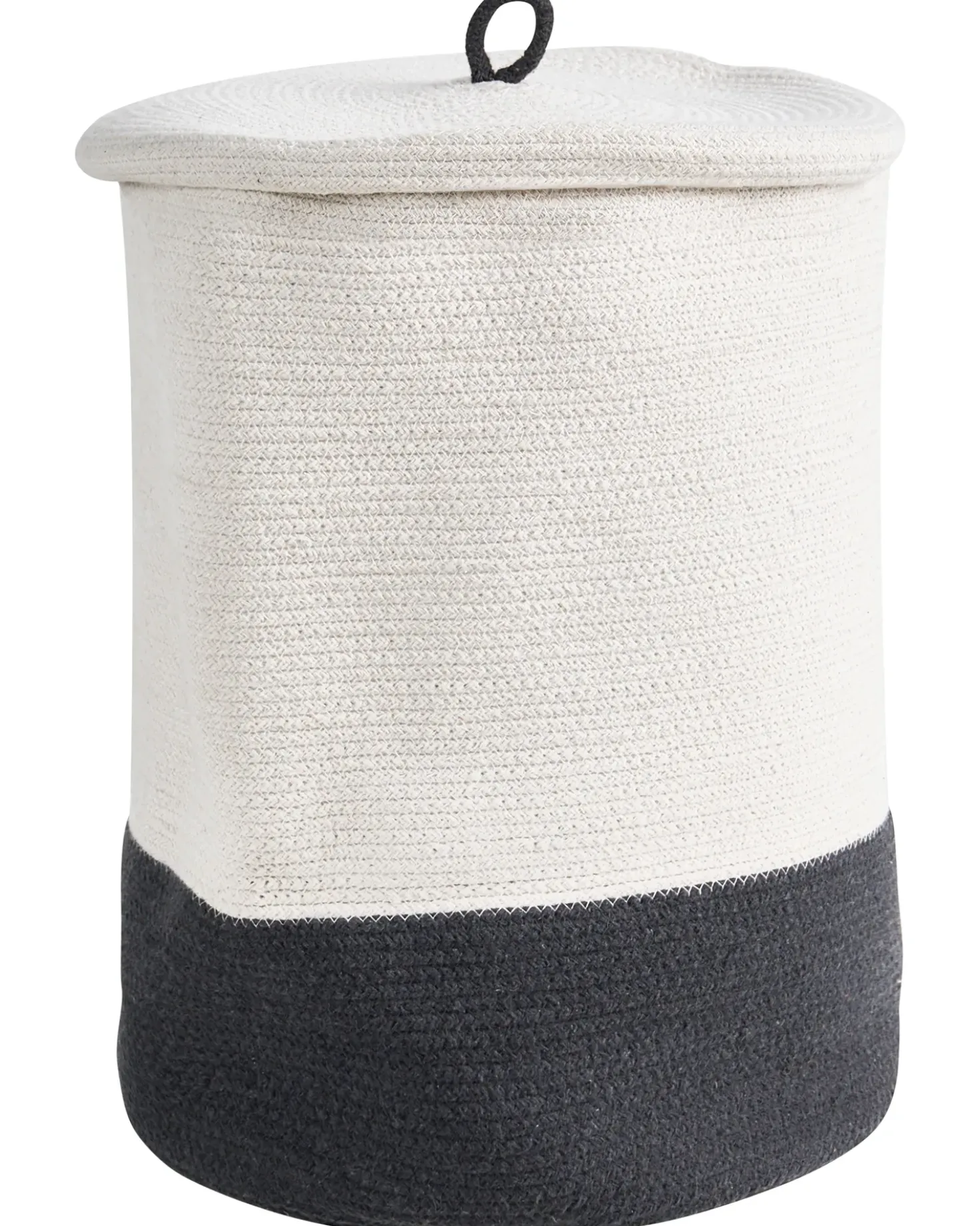 Cestino SILOPI Cotone Bianco/Grigio scuro