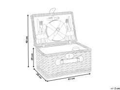 Cesto da Picnic CLEMENTINE Vimini Naturale