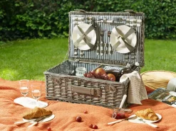 Cesto da Picnic FIGUE Vimini Grigio