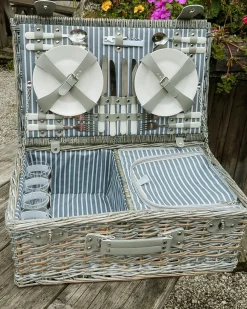 Cesto da Picnic FIGUE Vimini Grigio