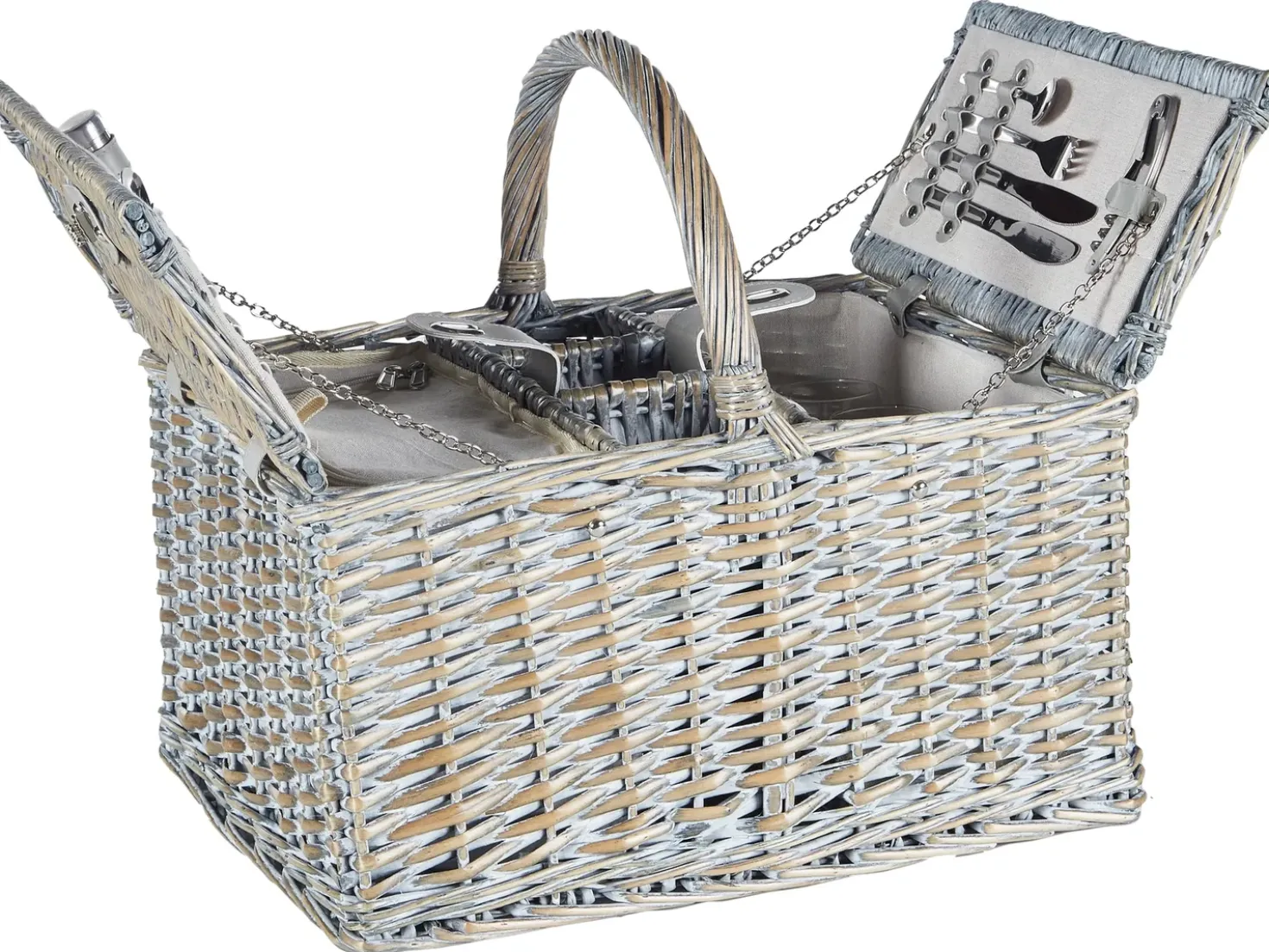 Cesto da Picnic GROSEILLE Vimini Grigio