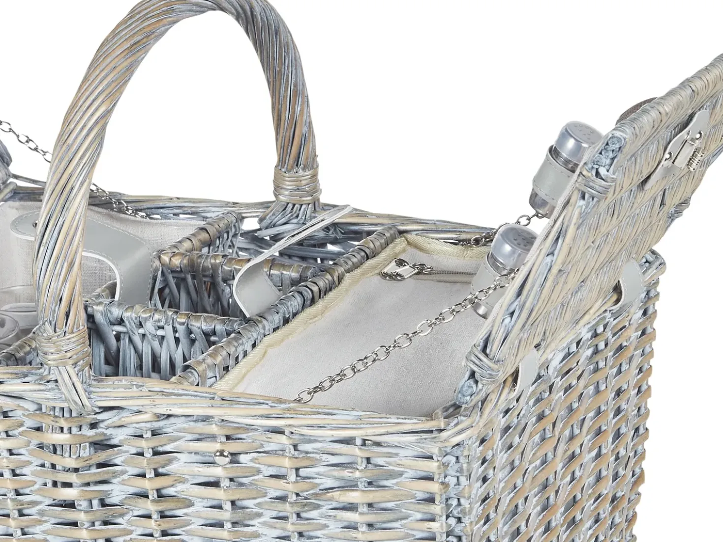 Cesto da Picnic GROSEILLE Vimini Grigio