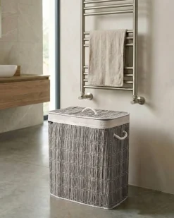 Cesto per la biancheria Con coperchio ARRAIAS Tessuto Grigio 100 L