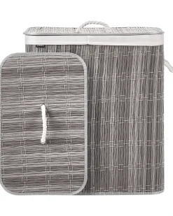 Cesto per la biancheria Con coperchio ARRAIAS Tessuto Grigio 100 L