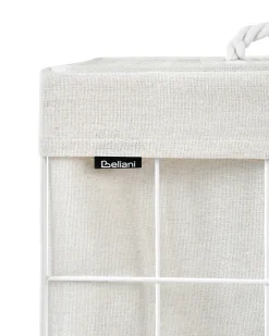 Cesto per la biancheria Con coperchio APOTERI Metallo Bianco 72 L