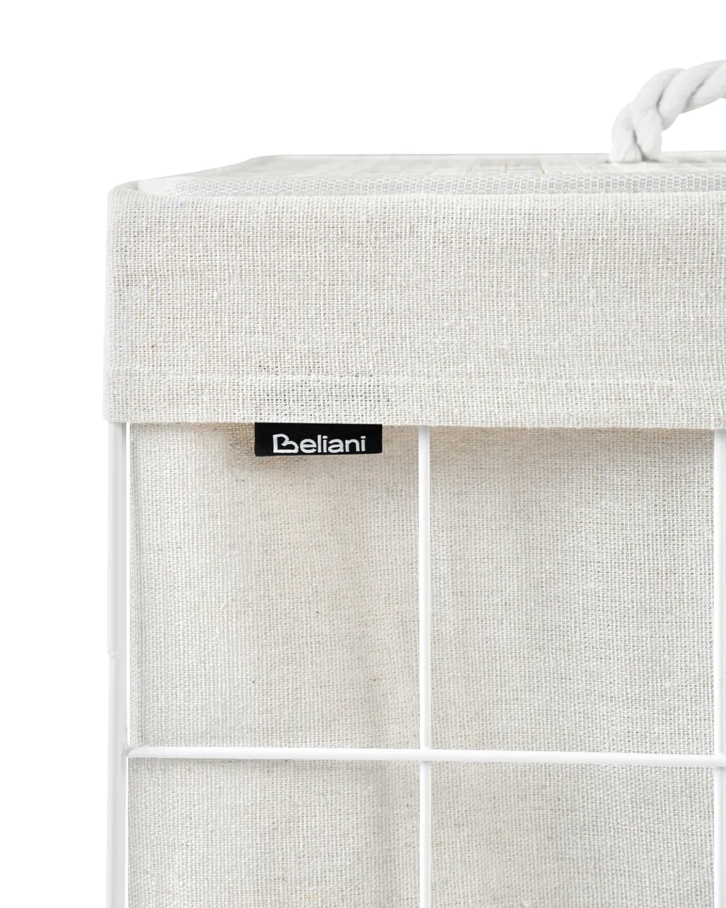 Cesto per la biancheria Con coperchio APOTERI Metallo Bianco 72 L
