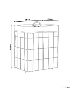 Cesto per la biancheria Con coperchio APOTERI Metallo Bianco 72 L