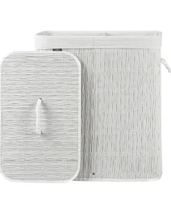 Cesto per la biancheria Con coperchio ARRAIAS Tessuto Bianco 100 L