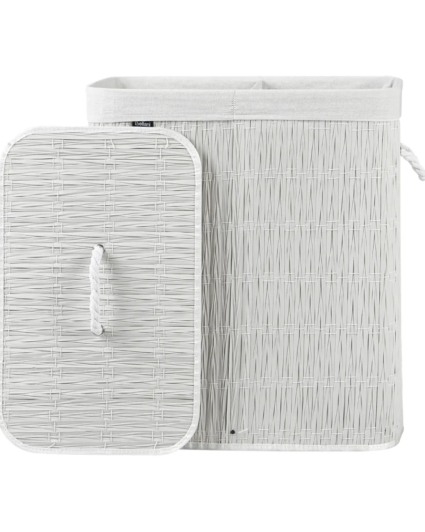 Cesto per la biancheria Con coperchio ARRAIAS Tessuto Bianco 100 L