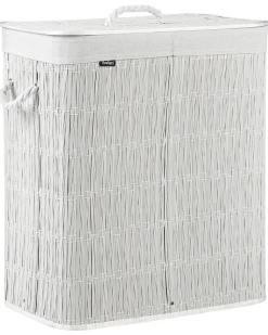 Cesto per la biancheria Con coperchio ARRAIAS Tessuto Bianco 100 L