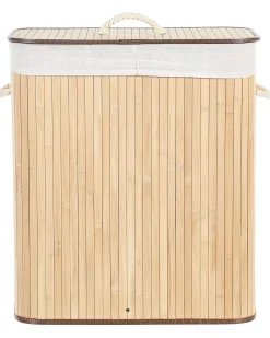 Cesto per la biancheria KANDY Bambù Marrone chiaro 100 L