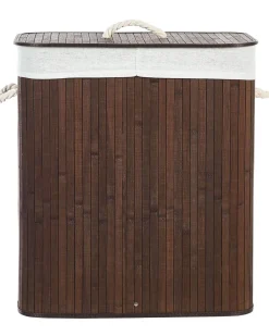 Cesto per la biancheria KANDY Bambù Marrone scuro 72 L