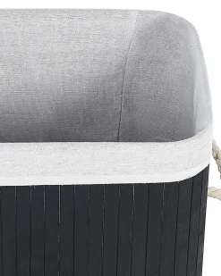 Cesto per la biancheria KOMARI Bambù Nero 72 L