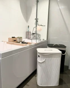 Cesto per la biancheria KOMARI Bambù Bianco 72 L