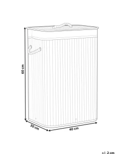 Cesto per la biancheria KOMARI Bambù Bianco 72 L