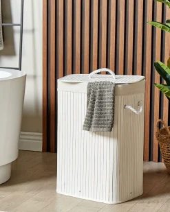 Cesto per la biancheria KOMARI Bambù Bianco 72 L