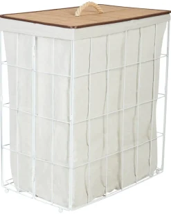 Cesto per la biancheria MIRISSA Metallo Bianco 100 L