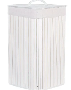 Cesto per la biancheria MATARA Bambù Bianco 57 L