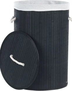 Cesto per la biancheria SANNAR Bambù Nero 75 L