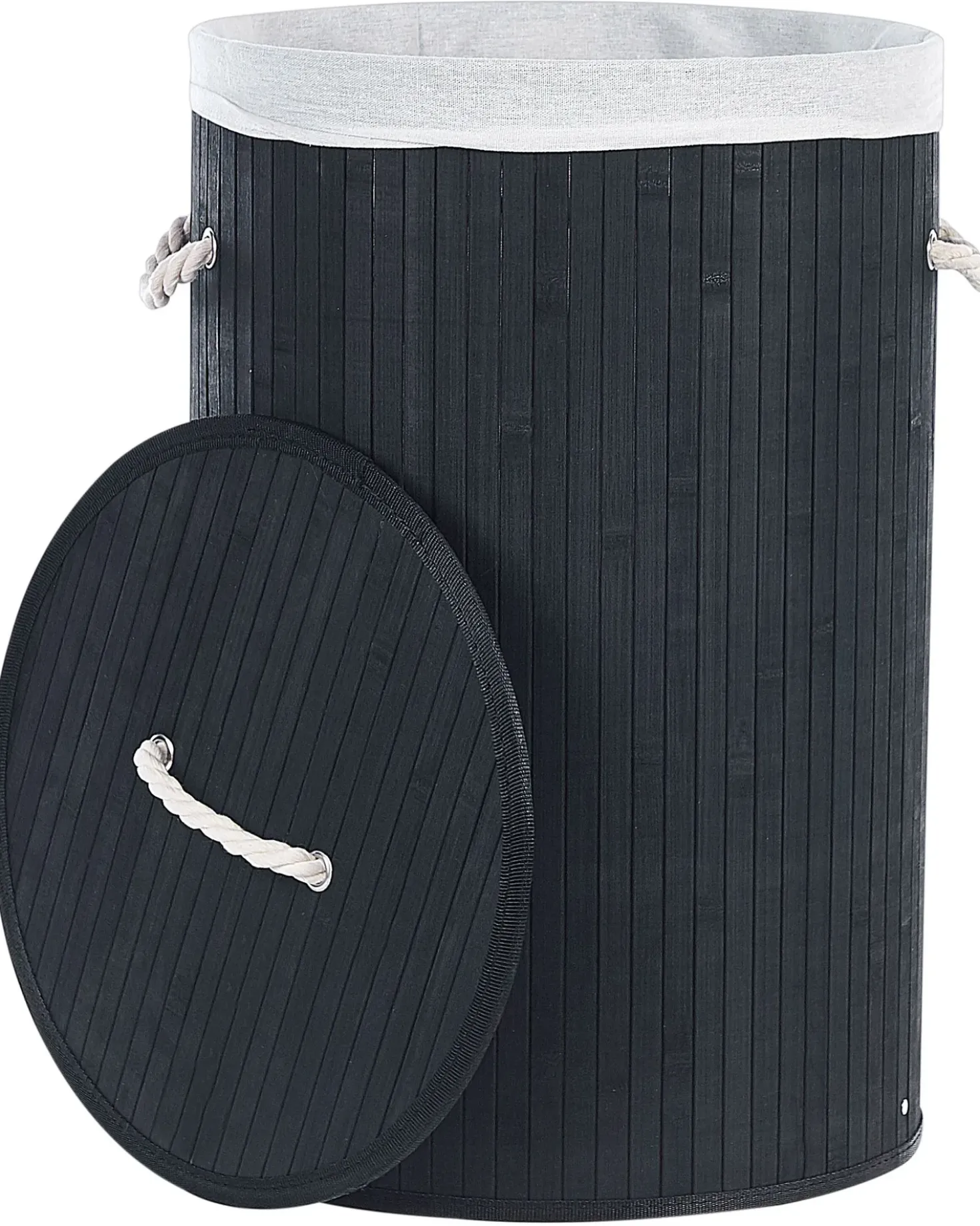 Cesto per la biancheria SANNAR Bambù Nero 75 L