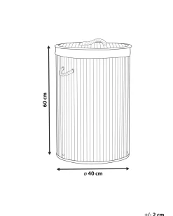 Cesto per la biancheria SANNAR Bambù Nero 75 L