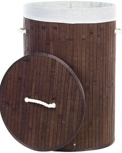 Cesto per la biancheria SANNAR Bambù Marrone scuro 75 L