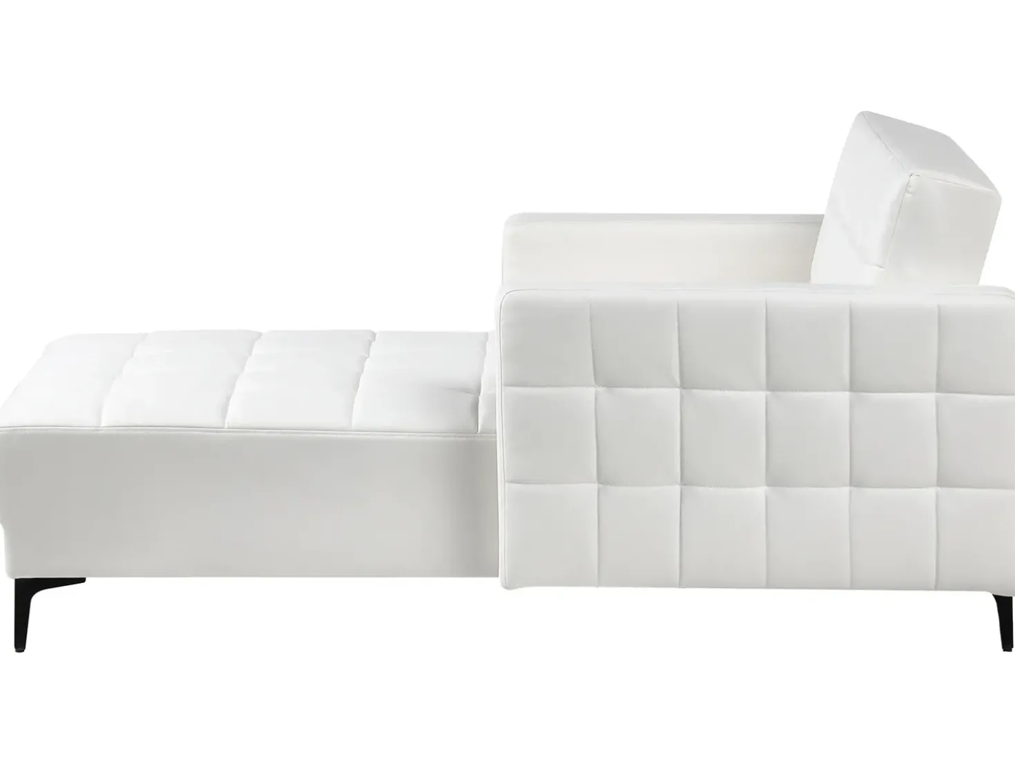 Chaise longue ABERDEEN Pelle sintetica Bianco
