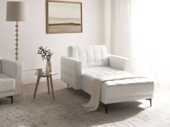 Chaise longue ABERDEEN Pelle sintetica Bianco