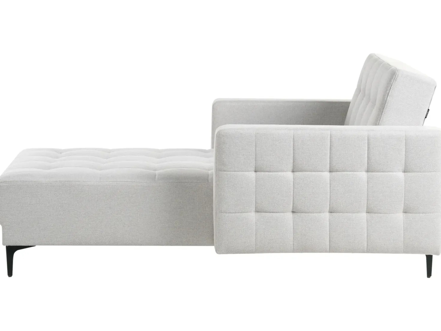Chaise longue ABERDEEN Tessuto Grigio chiaro