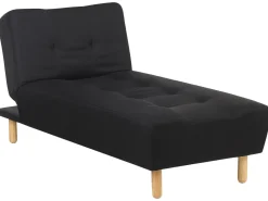 Chaise longue ALSTEN Tessuto Nero