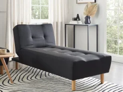 Chaise longue ALSTEN Tessuto Nero