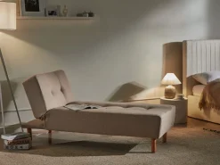 Chaise longue ALSTEN Tessuto Beige
