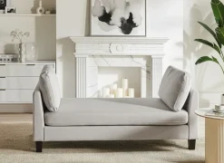 Chaise longue ARCHIANE Tessuto Grigio chiaro