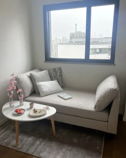 Chaise longue ARCHIANE Tessuto Beige chiaro
