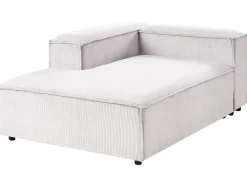 Chaise longue ARDAL Velluto a coste Bianco sporco Lato destro