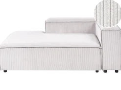Chaise longue ARDAL Velluto a coste Bianco sporco Lato destro