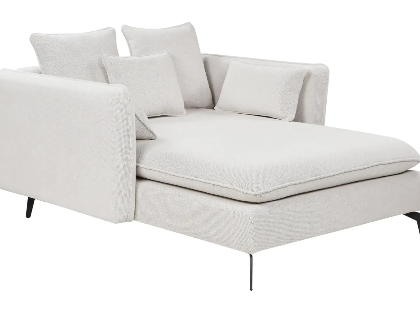 Chaise longue CHARMES Tessuto Beige chiaro