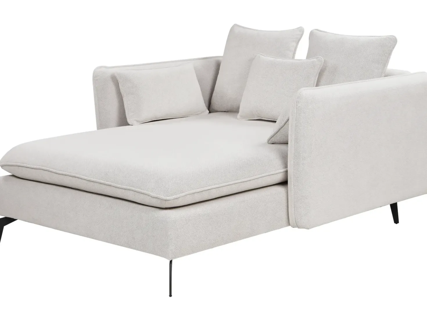 Chaise longue CHARMES Tessuto Beige chiaro