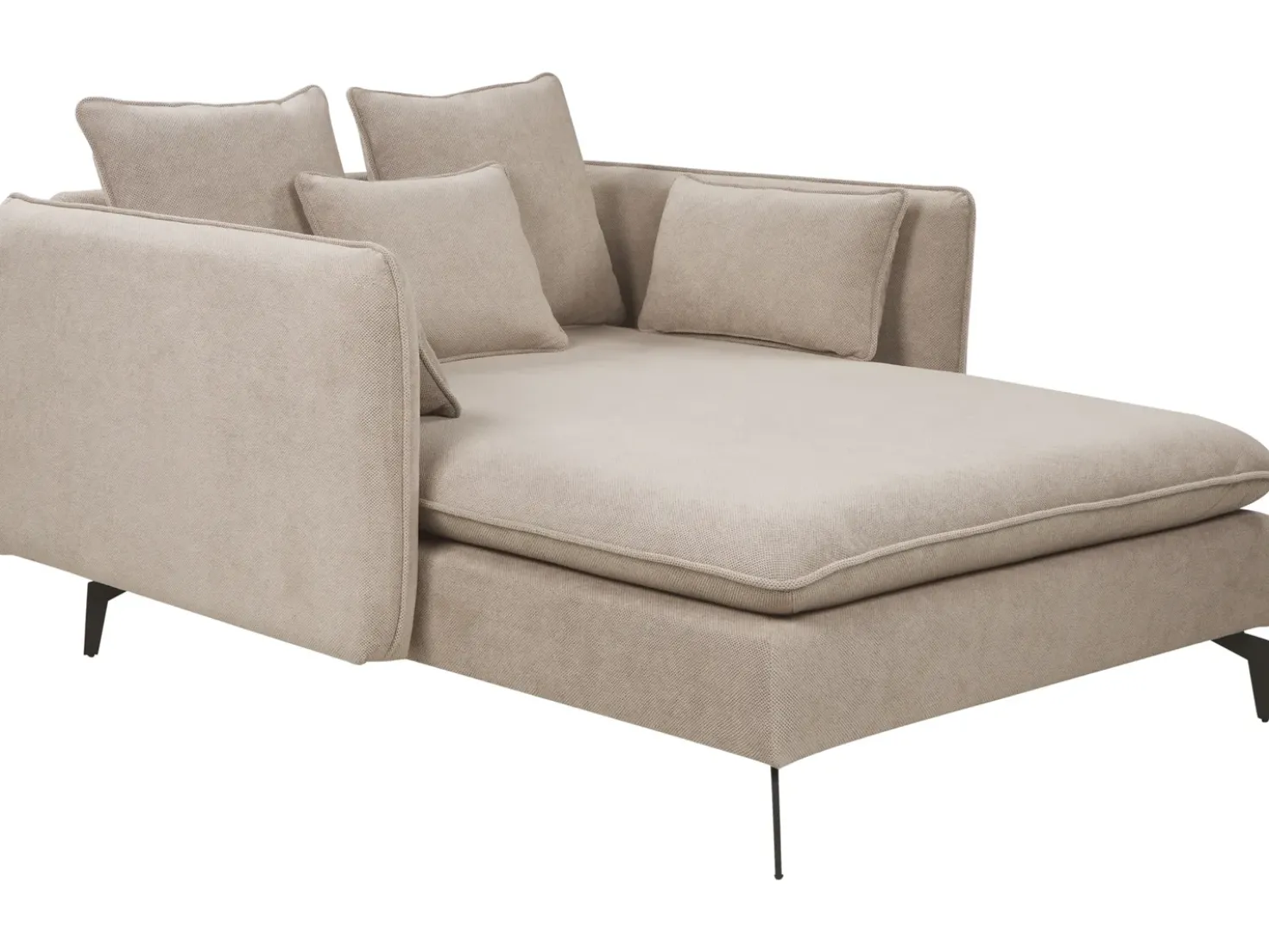 Chaise longue CHARMES Tessuto Tortora