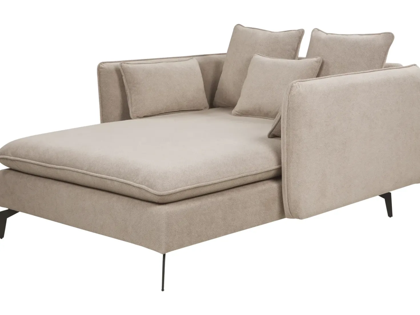 Chaise longue CHARMES Tessuto Tortora