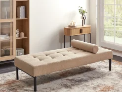 Chaise longue CHINON Bouclé Beige