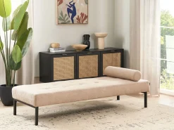 Chaise longue CHINON Bouclé Beige
