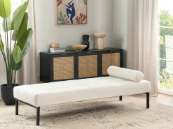 Chaise longue CHINON Bouclé Bianco