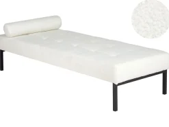 Chaise longue CHINON Bouclé Bianco