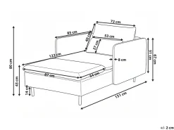 Chaise longue EGERIS Tessuto Beige