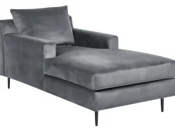 Chaise longue GUERET Velluto Grigio