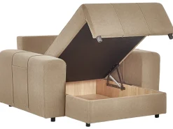 Chaise longue INNVIK Tessuto Marrone con contenitore