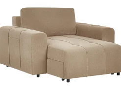 Chaise longue INNVIK Tessuto Marrone con contenitore