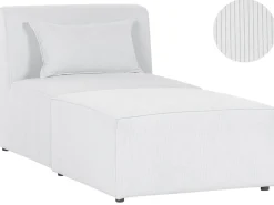 Chaise longue LEMVIG Velluto a coste Bianco sporco