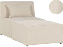 Chaise longue LEMVIG Velluto a coste Beige chiaro